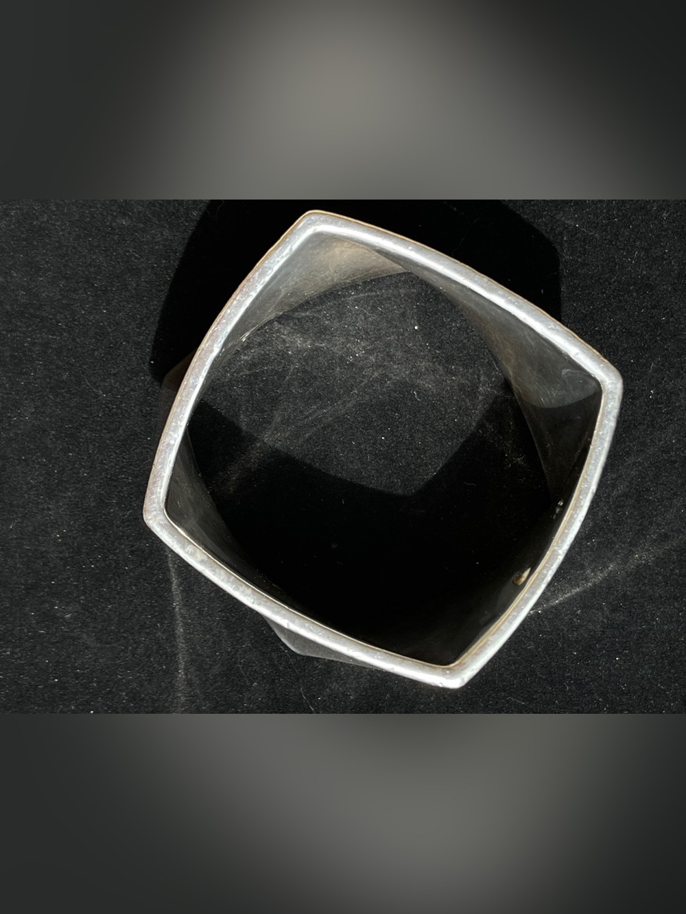 SOLD Handmade Twisted Geometric Square Sterling Silver 925 Bracelet 56.1g 8” - Picture 4 of 9